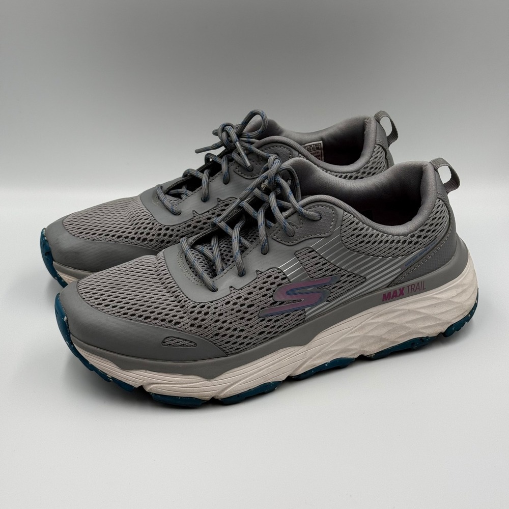 Skechers Max Cushioning Elite Trail Running Shoes Womens 8.5 Gray 129147